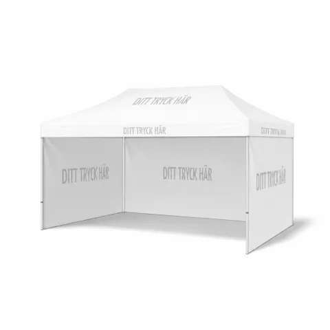 Tält 4,5  x 3 m med tryckt tak