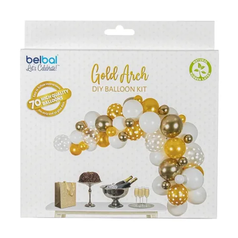 Ballongbåge kit guld