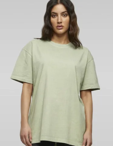 Ladies Oversized Acid Wash Tee