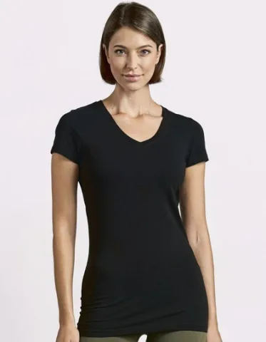 Women´s Slim Fit V-Neck-T Long
