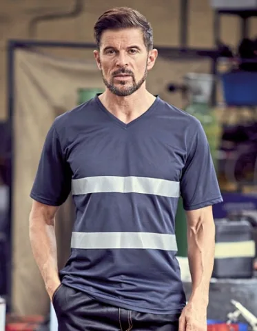 Hi-Vis Top Cool Super Light V-Neck T-Shirt
